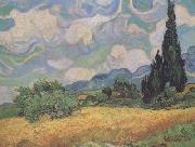 Wheat Field with Cypresses at the Haute Galline near Eygalieres (nn04) Vincent Van Gogh
